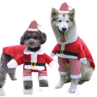 Christmas Dog Dress Pet Clothes Winter Apparel Designer Plaid Clothes