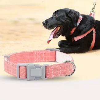 Custom Small And Large Pet Bamboo Fiber Rope Adjustable Dog Collar